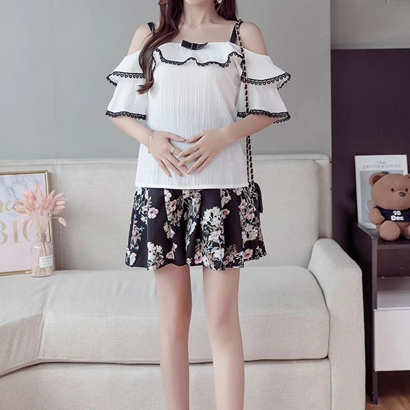 2024 Pregnant Women's Shorts Summer Wear Low-waisted Denim Shorts Summer Wear New Spring Loose Pants for Pregnant Women Clothes