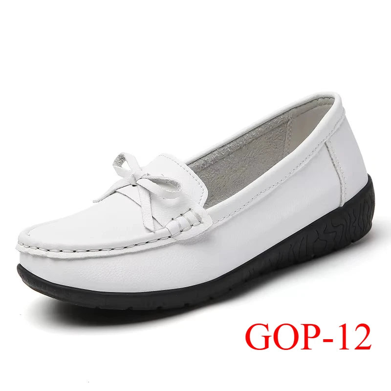 Womens Shoes 2025 Spring Autumn New Women's Nurse Shoes Casual Flat Single Loafers with Slip-On Closure Ladies Shoes