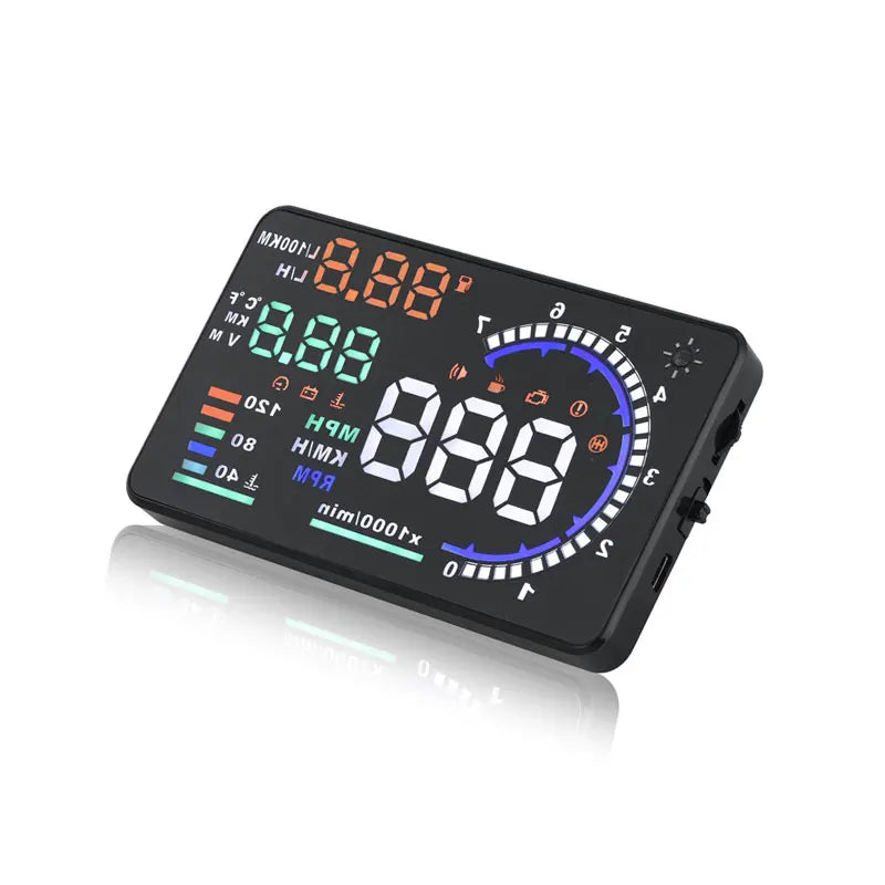 AD Digital Car OBD HUD A8 Head Up Display AUTO HUD OBD Reflect Windshield Screen Projector LED Speedometer Water Temp RPM Meter