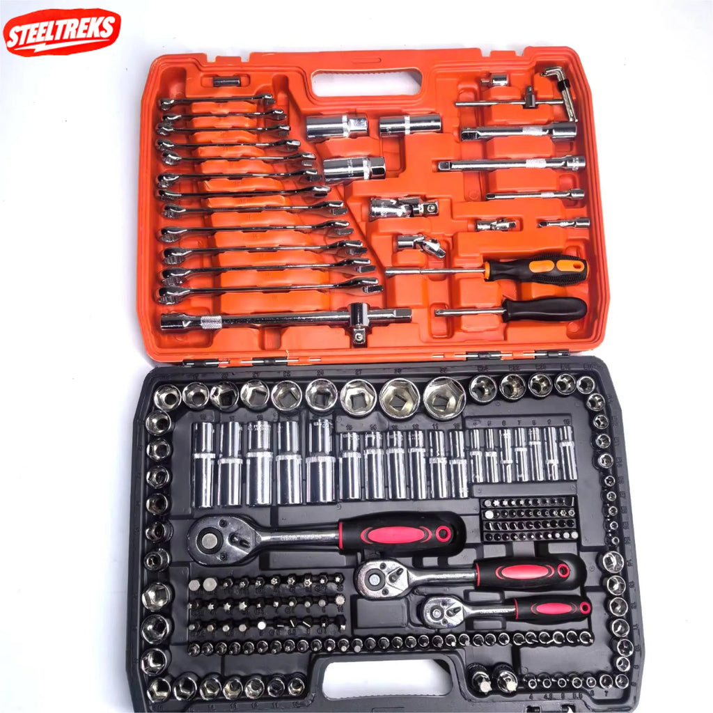 Diverse Piece Household Hand Tool Sets with Storage Case Combination Socket Set for DIY & Repair OEM Customizable Packaged Box