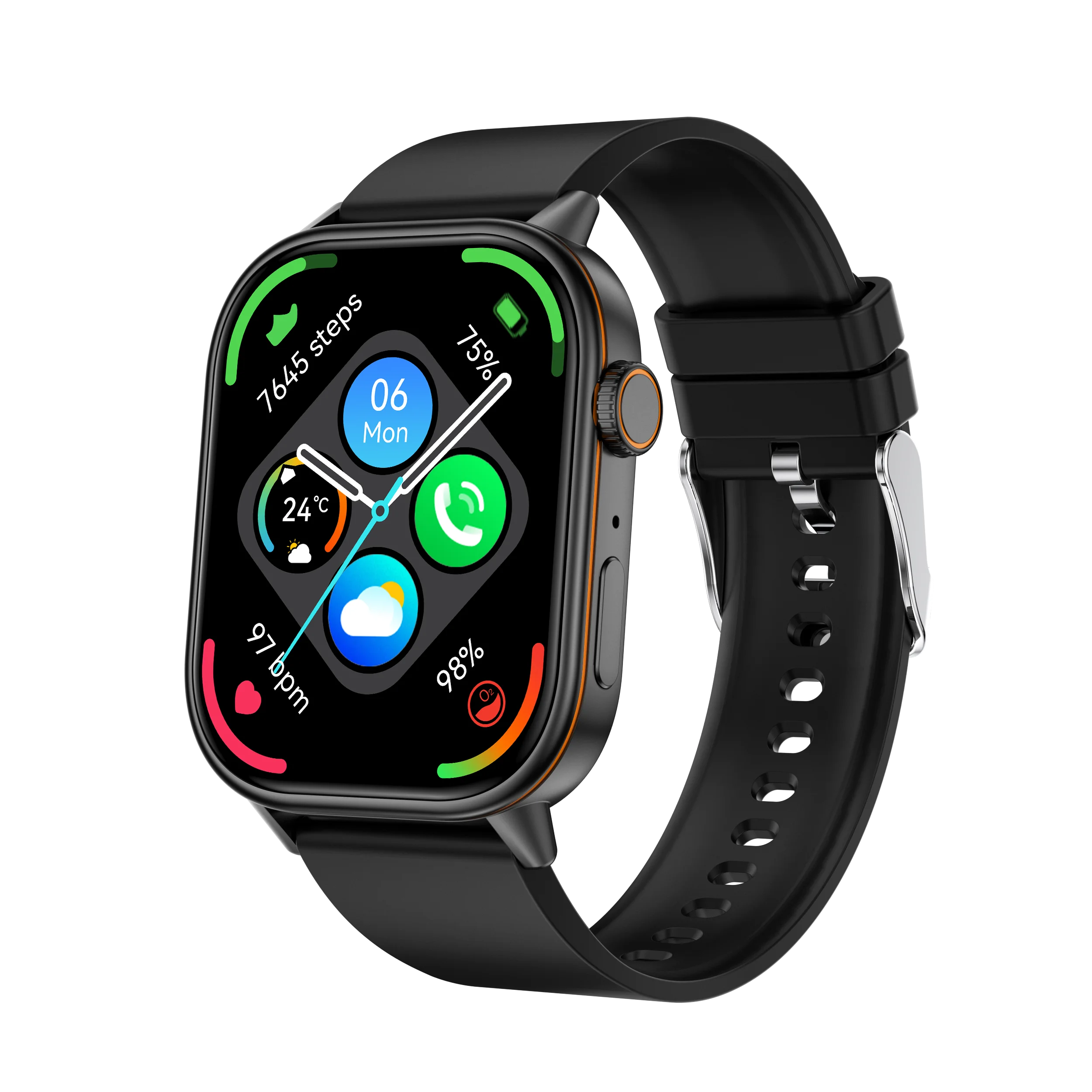 Qrofessional GPS Sport QX17 Smart Watch 2.01 Screen IP68 Waterproof Android Silicone Band 420mAh CE FCC Gloryfit Pro Bt Call