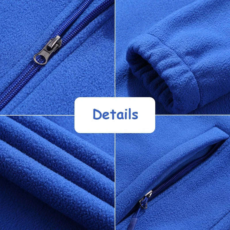 Polar Fleece Sweatshirt Custom Men Jumper Windbreaker Thermal Lightweight Jumpers Loose Coat Fleece Winter Jacket Man