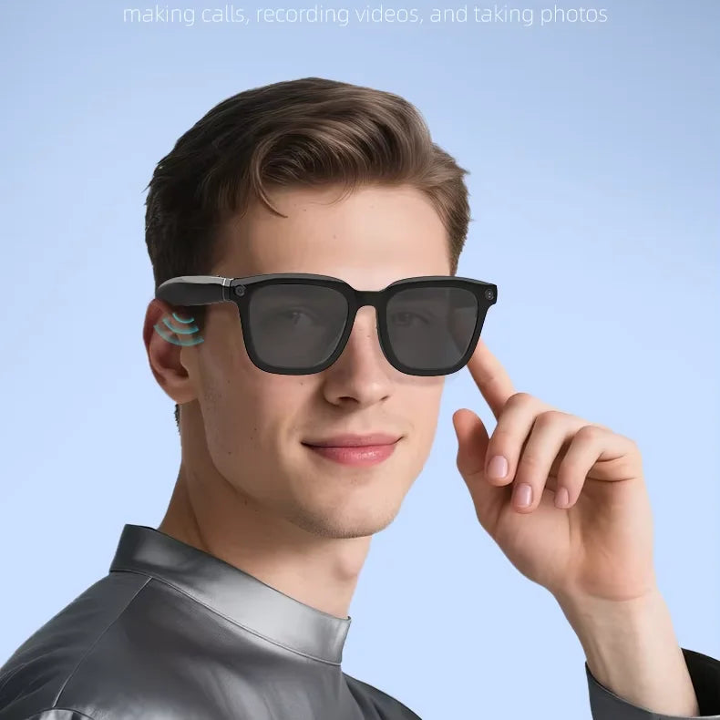 Audio Glasses Smart Wireless Bluetooth Sunglasses Shades Video Record Ai Recording Smart Glasses V03-T5