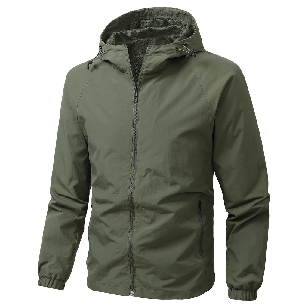 Wholesale OEM Men's Tactical Jackets Custom Waterproof Breathable Windbreaker Jacket Custom ArmyGreen Team Jacket