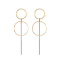 European and American Popular Fashion Trendy Simple Round Geometric Alloy Stud Earrings