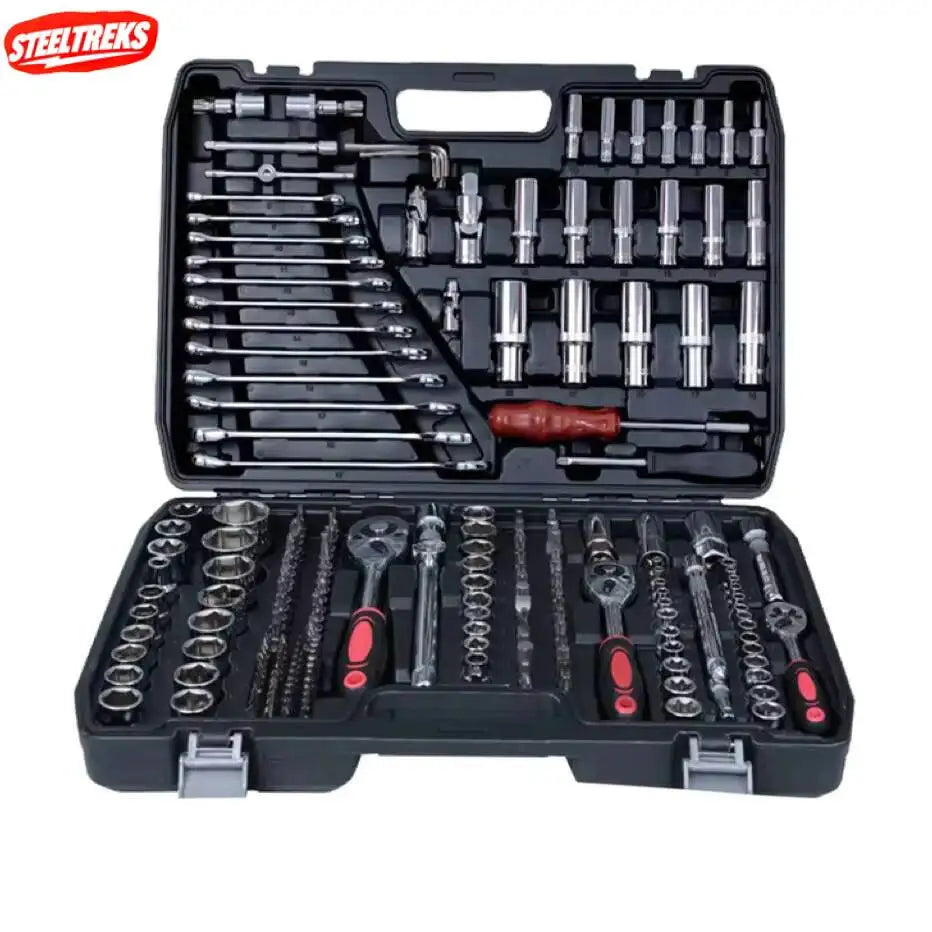 Diverse Piece Household Hand Tool Sets with Storage Case Combination Socket Set for DIY & Repair OEM Customizable Packaged Box