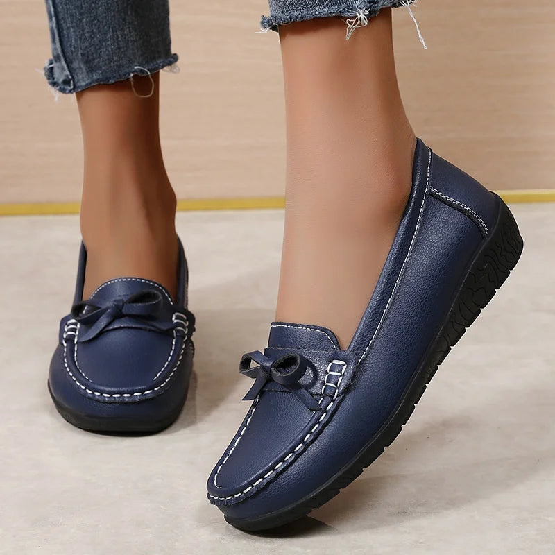 Womens Shoes 2025 Spring Autumn New Women's Nurse Shoes Casual Flat Single Loafers with Slip-On Closure Ladies Shoes