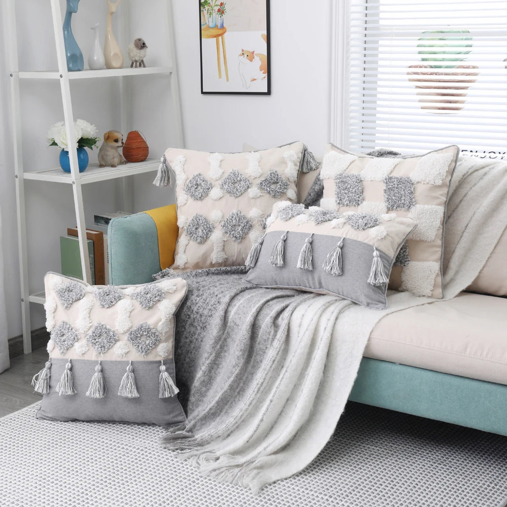 45 * 45/30 * 50cm Moroccan Bohemian Plucked Nordic Style Pillowcase Hotel Home Living Room Sofa Cushion Cover