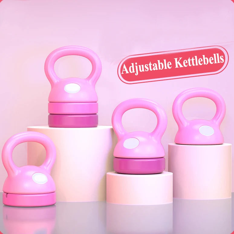 Adjustable Kettlebells Set Women Men Home Gym Training Weights Lifting Workout 5lbs 8lbs 9lbs 12lbs