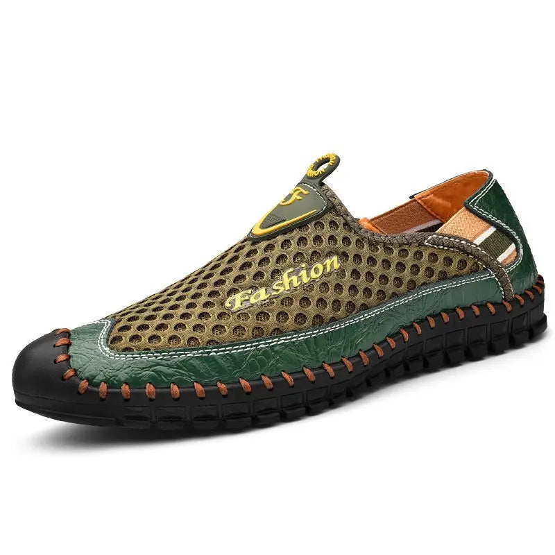 Men's Loafers Shoes Penny Loafer Flats Walking Shoes Outdoor Low-top Slip on Air Mesh Handmade  Light Weight Summer Breathable - Free Item.