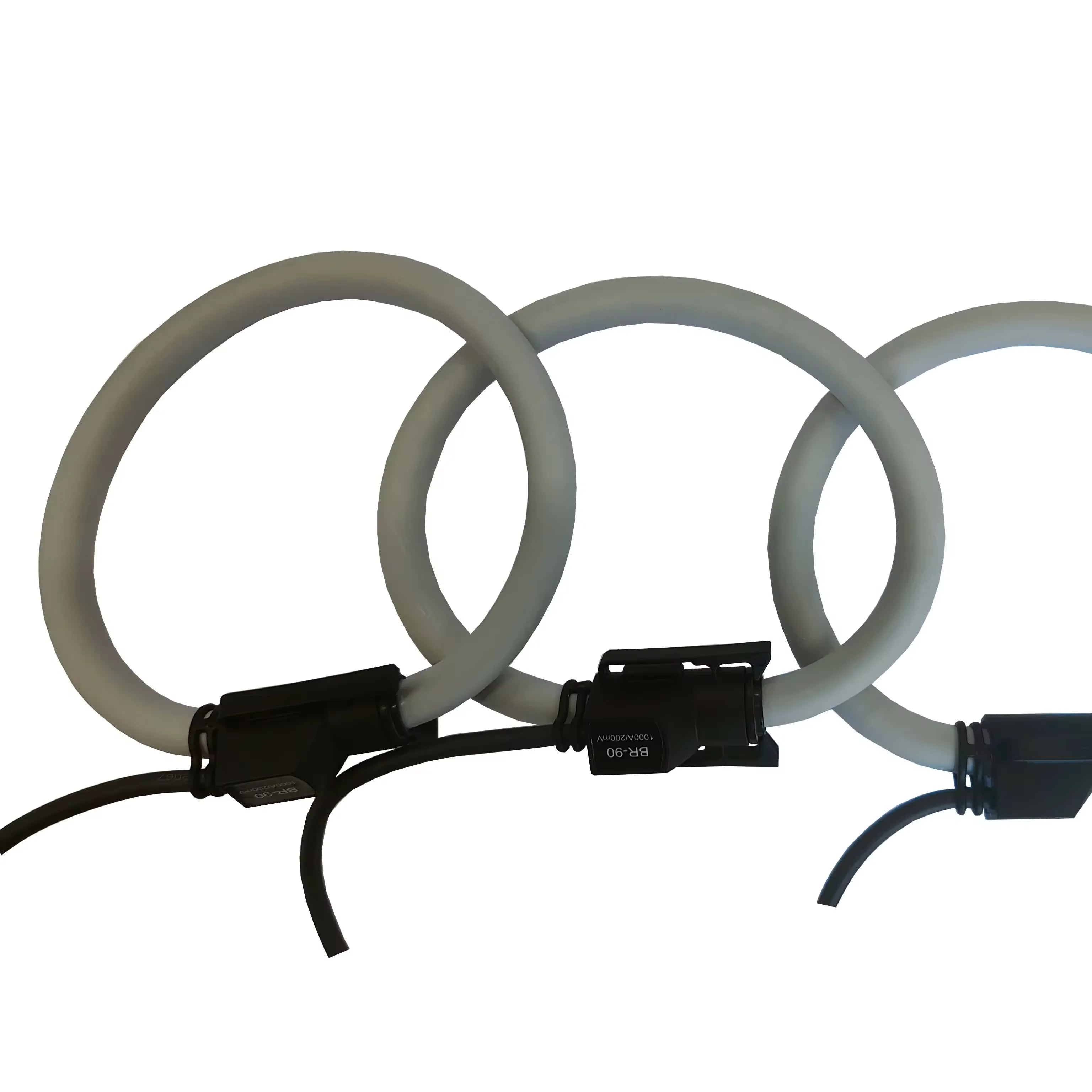 Acrel One Set 3 Pcs BR-90 Rogowski Coil Current Transducer CT Ratio 1000A/200mV Flexible CT for ADW300 Energy Meter