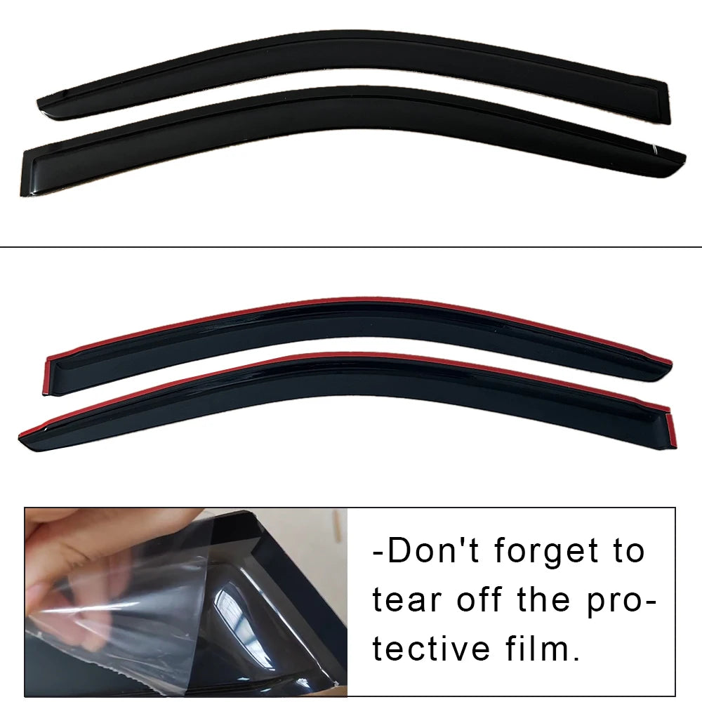 For HONDA CIVIC COUPE 1996-2000 Weathershield Sun Rain Deflector Guard Car Side Window Deflector Out-Channel