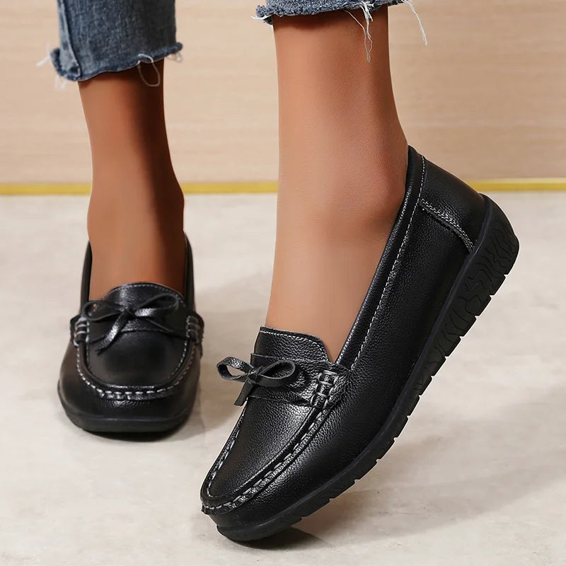 Womens Shoes 2025 Spring Autumn New Women's Nurse Shoes Casual Flat Single Loafers with Slip-On Closure Ladies Shoes