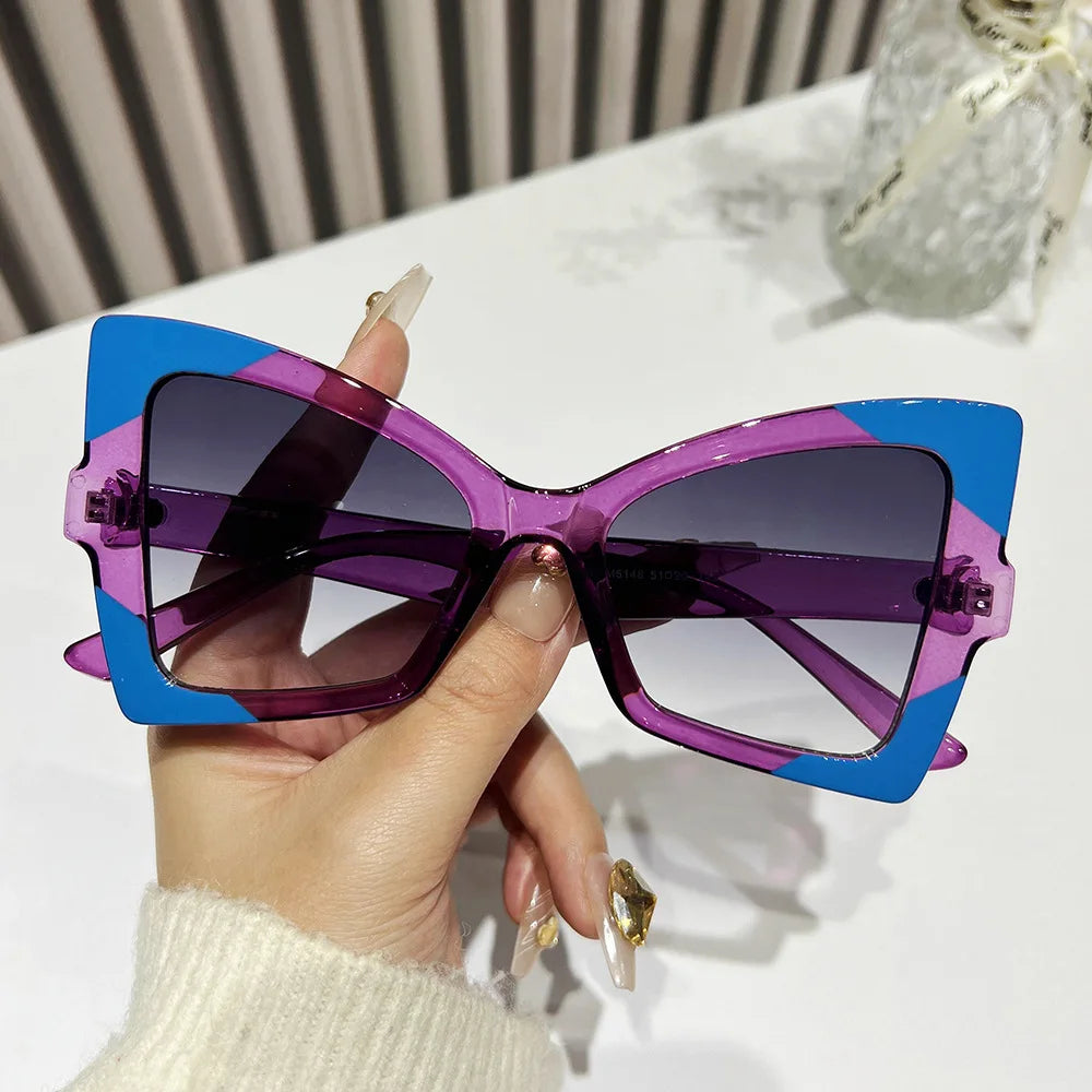 6148 Luxury Shades butterfly Shaped Eyewear Wholesale Custom logo Sunglasses 2024 Cat Eye Glasses Sun Glasses