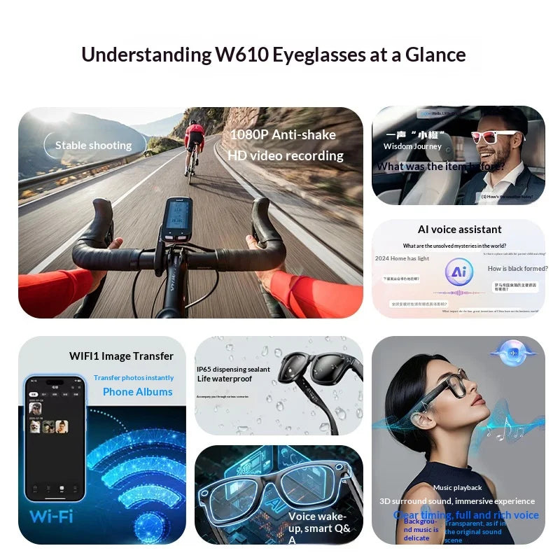 Wholesale Glasses Voice Assistant Real Time Translation Bluetooth Lunettes Gafas