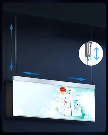 Two Sided Poster Changeable Light Box Highly Brightness Decorative Interior Board Shows Hanging Ceiling Advertising Billboard