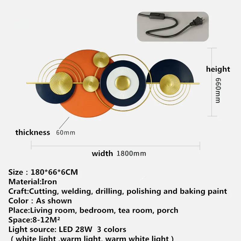 Contemporary Light Luxury Creative Background Sconce for Home Living Room Bedroom Decor Wall LED Picture Lamp