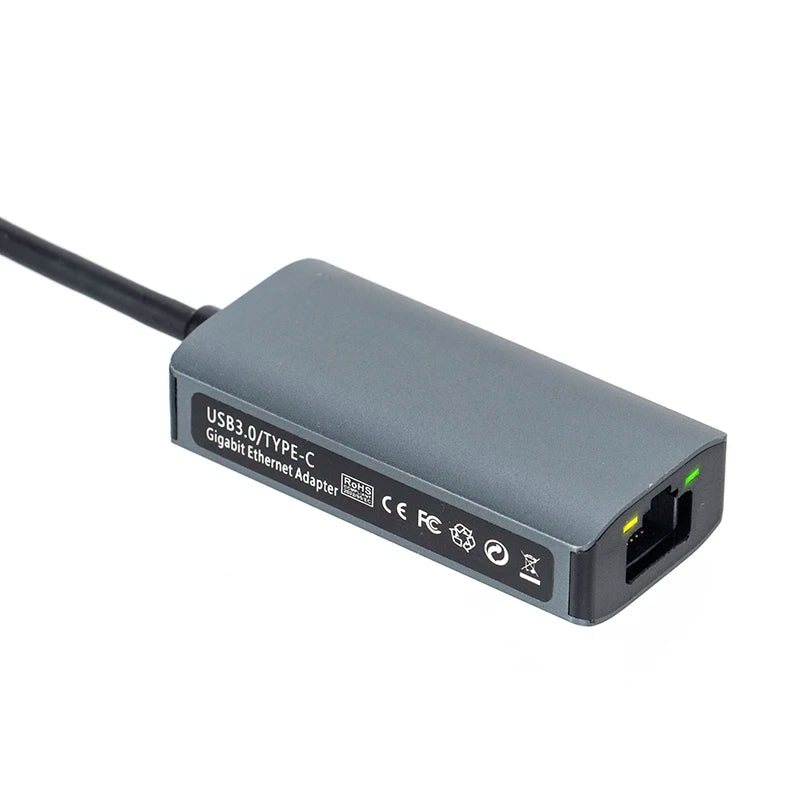 USB 3.0 Gigabit LAN Network Adapter External Wired Interface Ethernet Adapter for Laptop Type C Network Cards