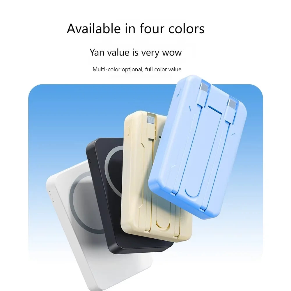 PD 20W Fast Charging 10000mah Power Bank Magnetic 15W Wireless Portable Charger Customize LOGO Holder Mobile Phone Power Banks