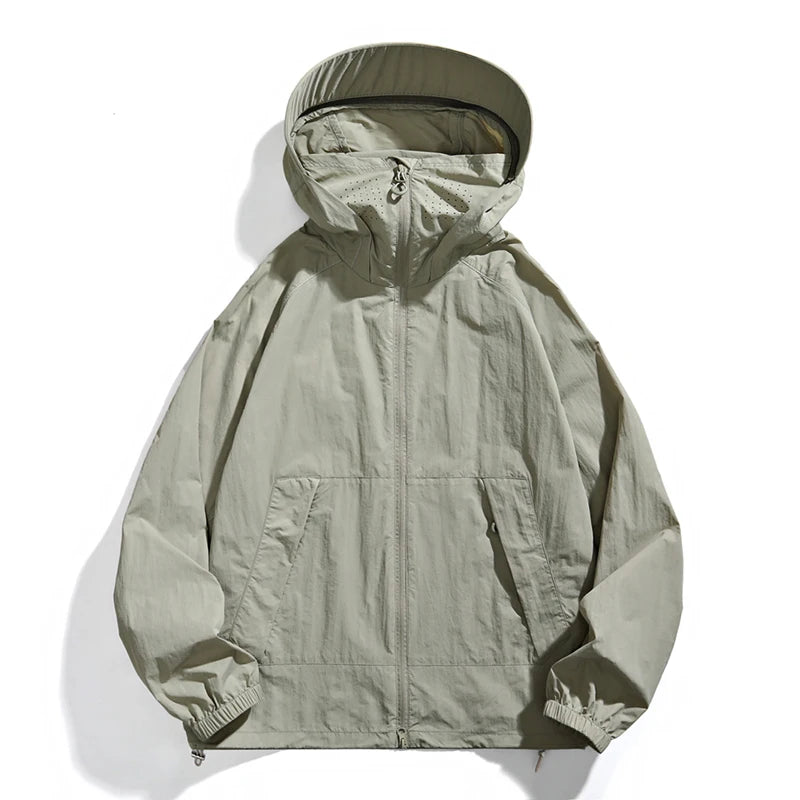 Sunscreen Jacket for Men and Women Couple's Style Ice Silk Quick-Drying Skin Jacket