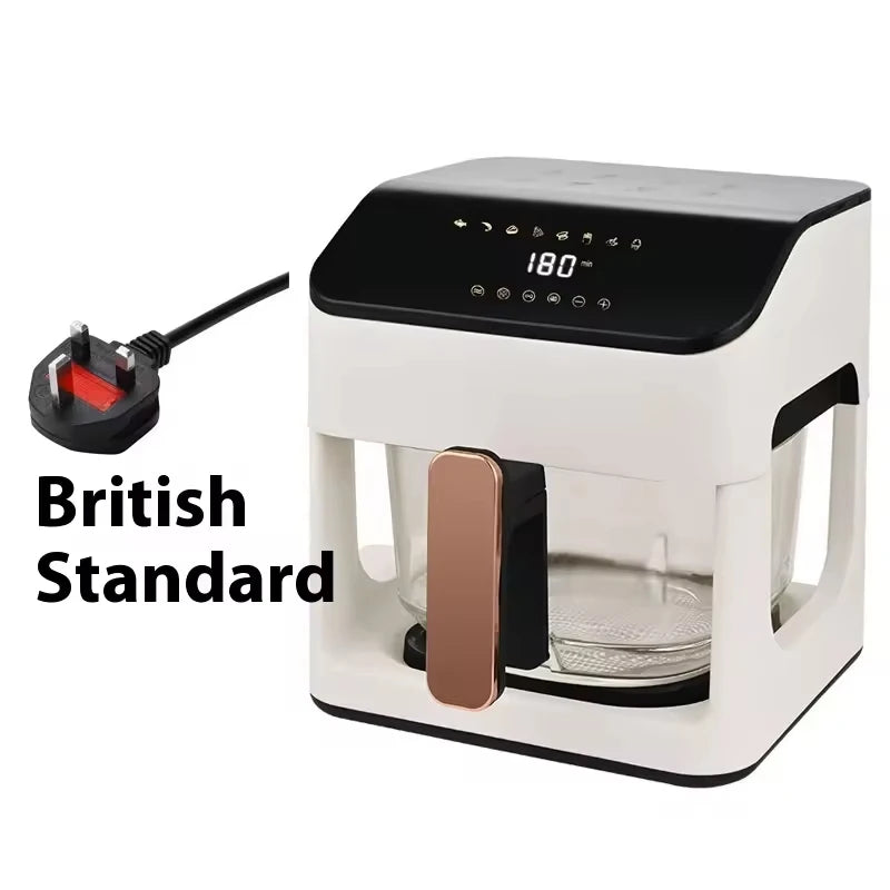 Household Electric Square Modern Air Fryer Large Capacity Plastic Observation Window Multifunctional Automatic