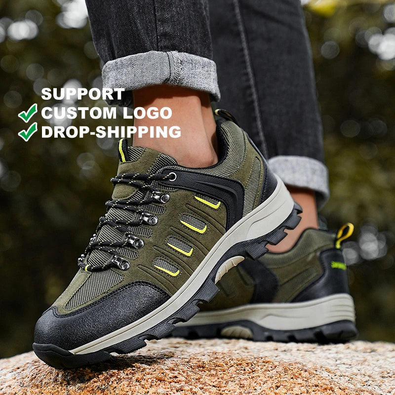 Hiking Shoes Men Low Cut Mountaineering Outdoor Sneakers Athletic Trekking Breathable Cleated Climbing Wholesale Shoes