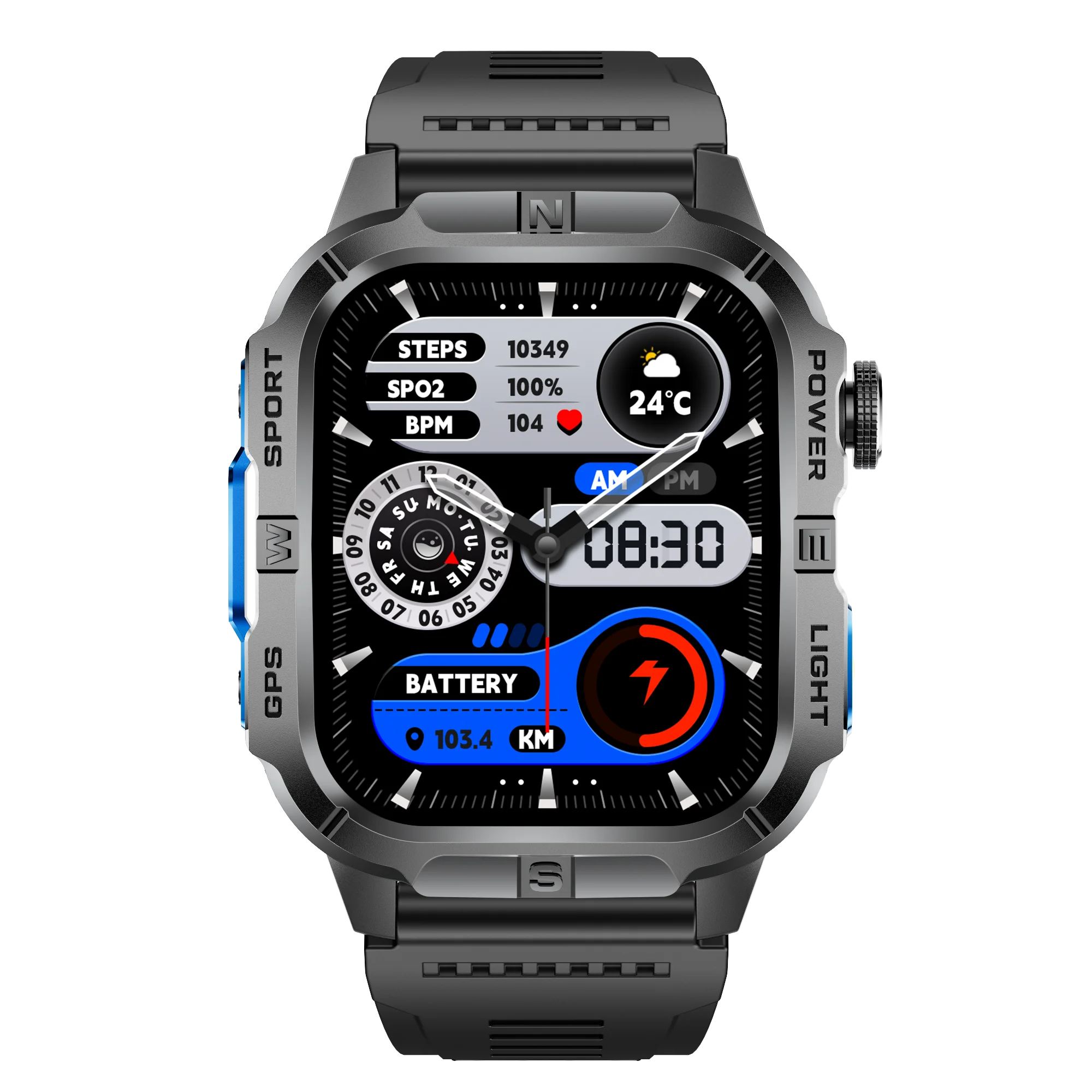 2025 New Design Stainless Steel Build Smart Watch Health Monitoring Multiple Sports Modes Wireless Call Unisex