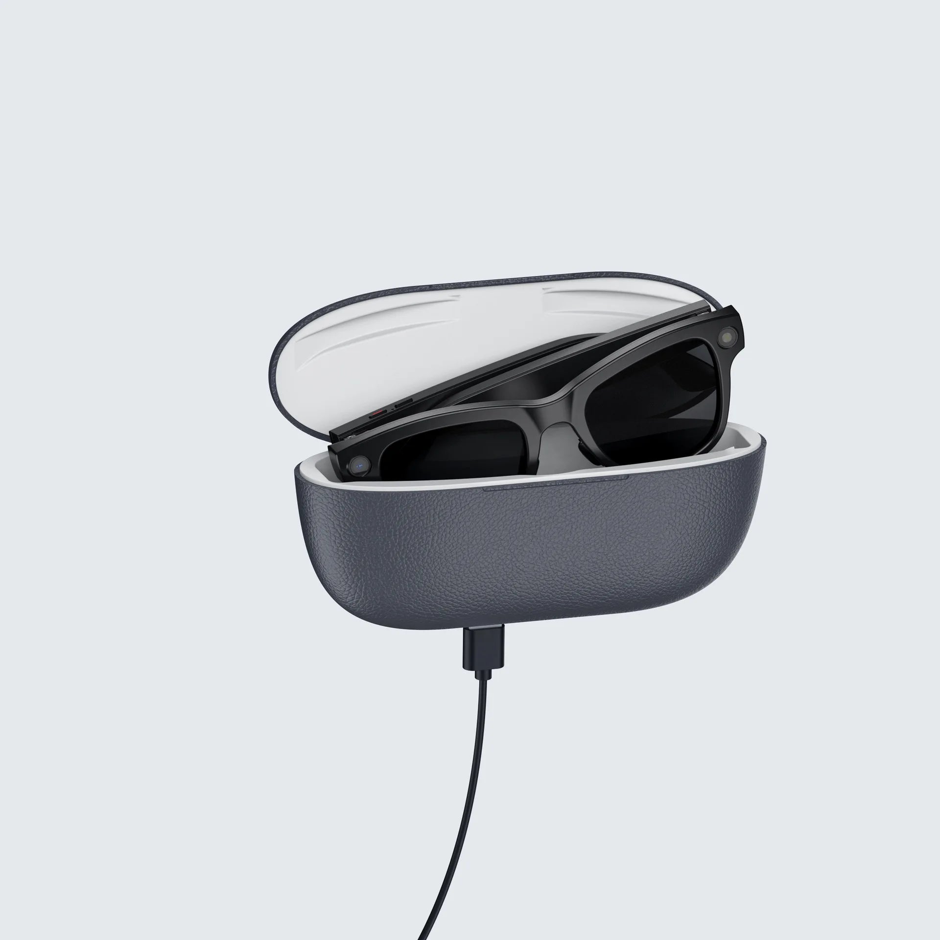 M02 Fashion Smart Glasses with Charging Case 8-Megapixel High-Definition Camera AI Translation Video & Photo Recording 32GB