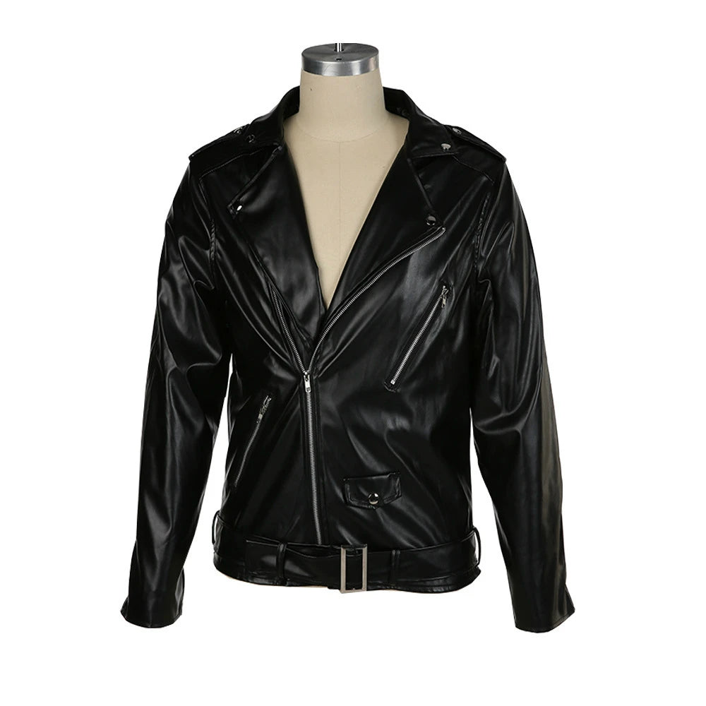 Fashion Leather Jackets Men PU Leather Coat Men Autumn Winter Motorcycle Jacket Men Casual Slim Fit Turn Down Collar Male Jacket