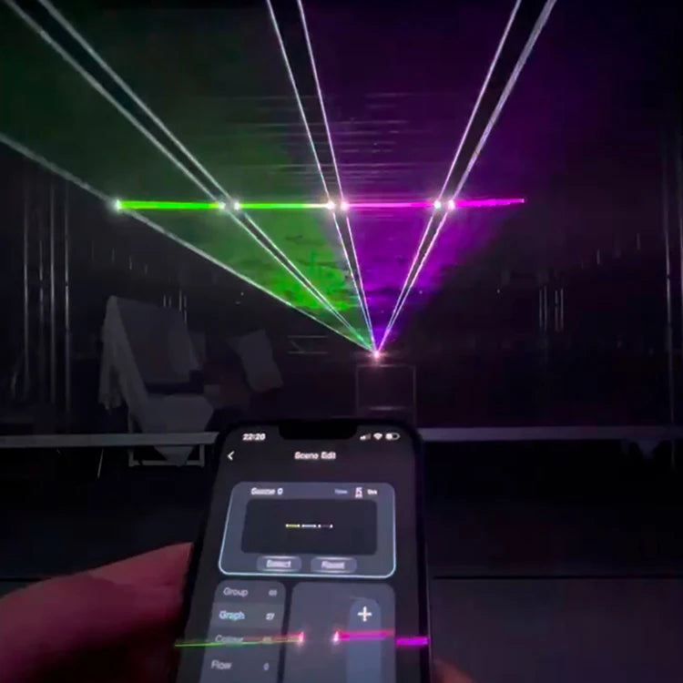 Yunxin 5w Dj App Control Rgb Animation Laser Light for Stage