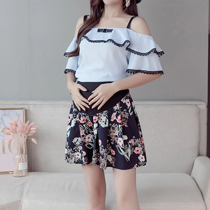 2024 Pregnant Women's Shorts Summer Wear Low-waisted Denim Shorts Summer Wear New Spring Loose Pants for Pregnant Women Clothes