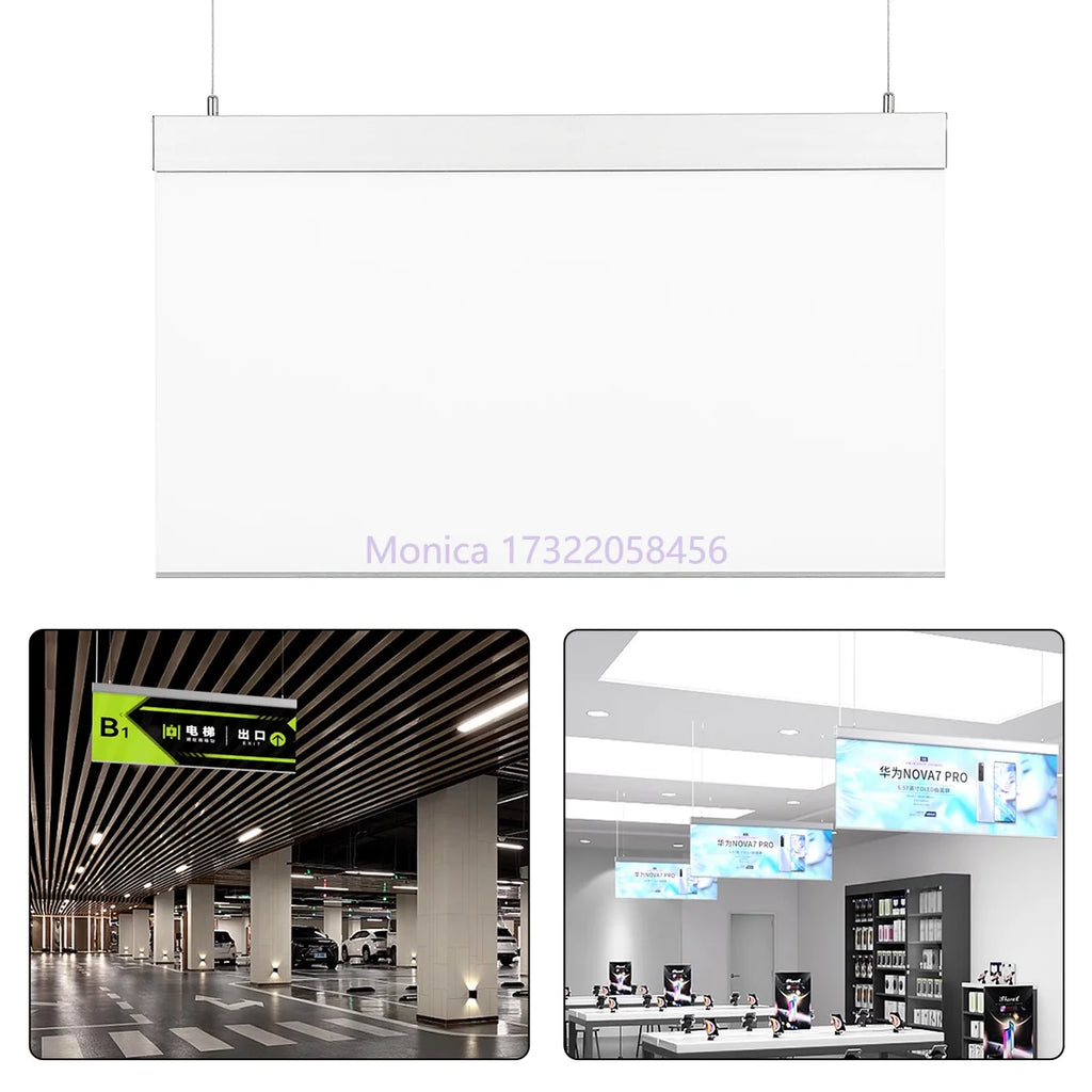 Two Sided Poster Changeable Light Box Highly Brightness Decorative Interior Board Shows Hanging Ceiling Advertising Billboard
