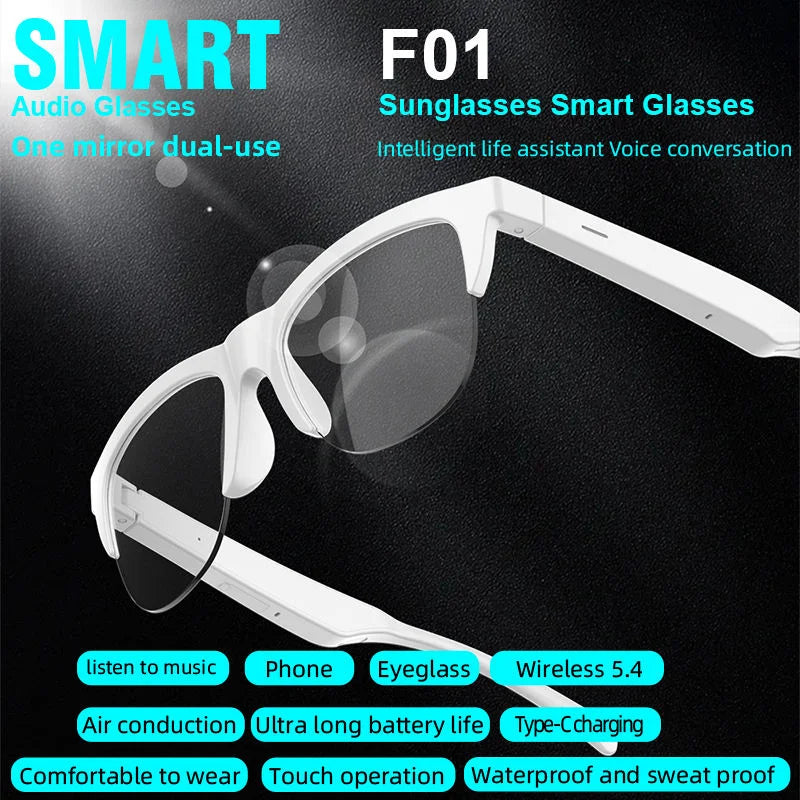 Hot Sale Low Price F01 Smart Wireless Sunglasses Headphones Audio Headsets Music-call Driving Glasses Auriculares Smart Glasses
