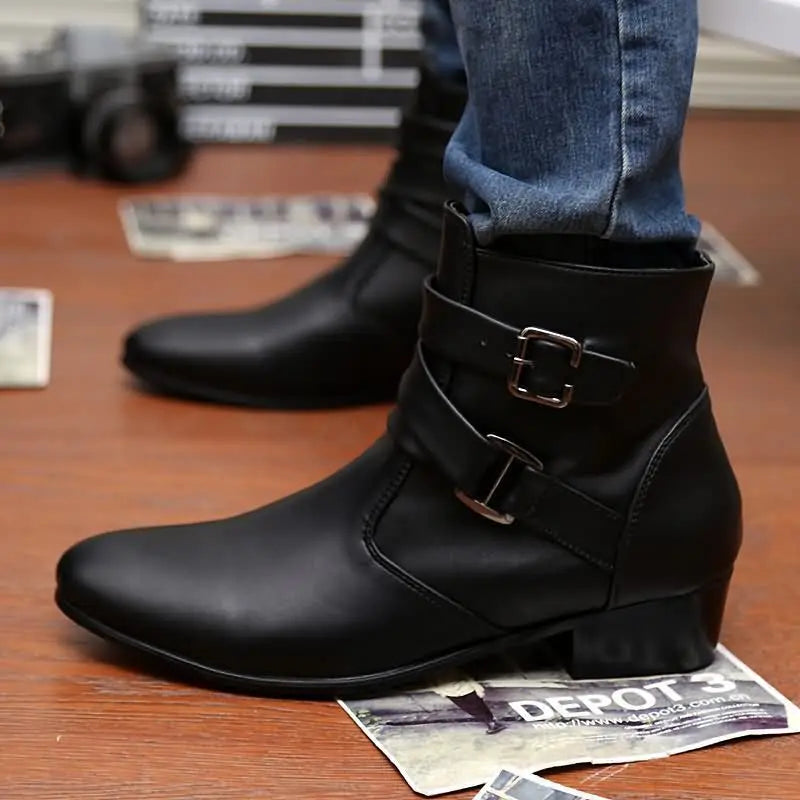 High Quality Large Size 39-47 Leather Boots Men's High Top Casual Men's Boot