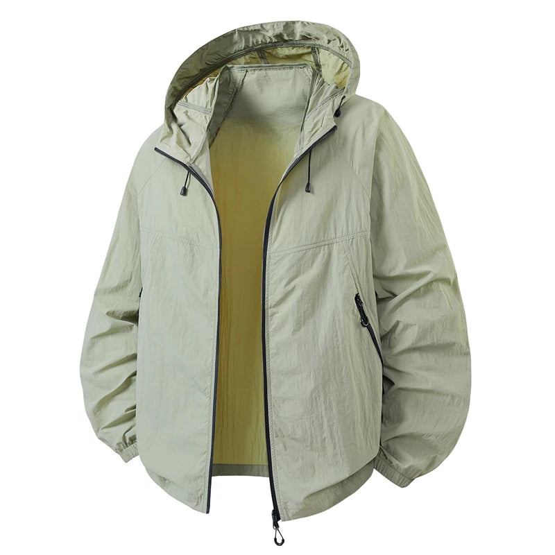 Oem Wholesale Custom Summer Thin Outdoor Casual Jackets Running Hooded Windbreaker Unisex Jacket