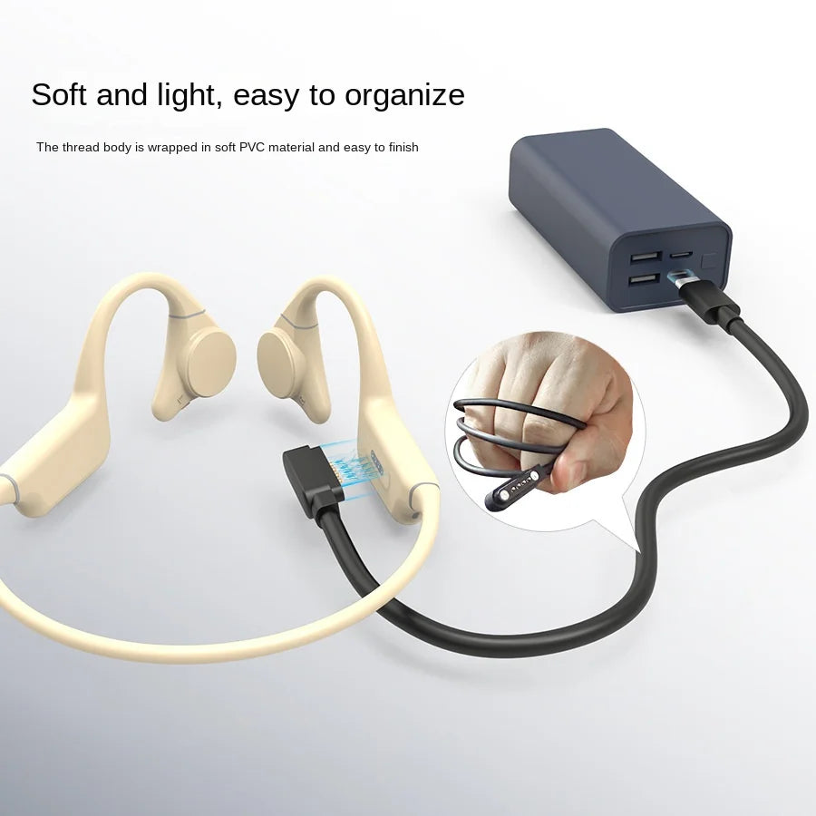 Magnetic Charger Sports Ear-clip Headphones with Universal Magnetic Data Cable No Volume Control Battery Life <3 Hours - Free Items Weekend