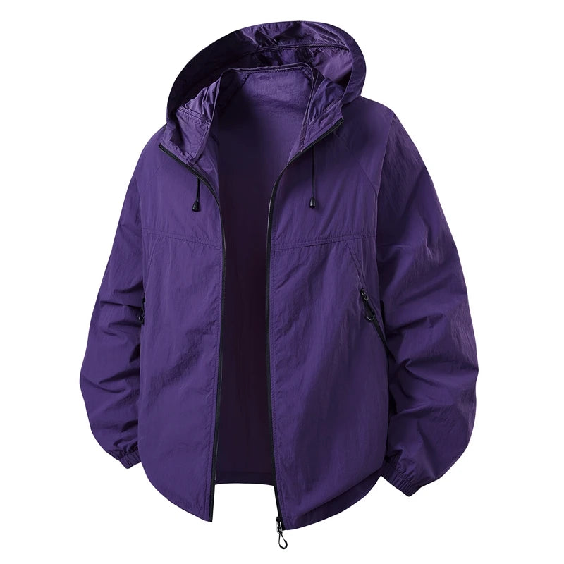Oem Wholesale Custom Summer Thin Outdoor Casual Jackets Running Hooded Windbreaker Unisex Jacket