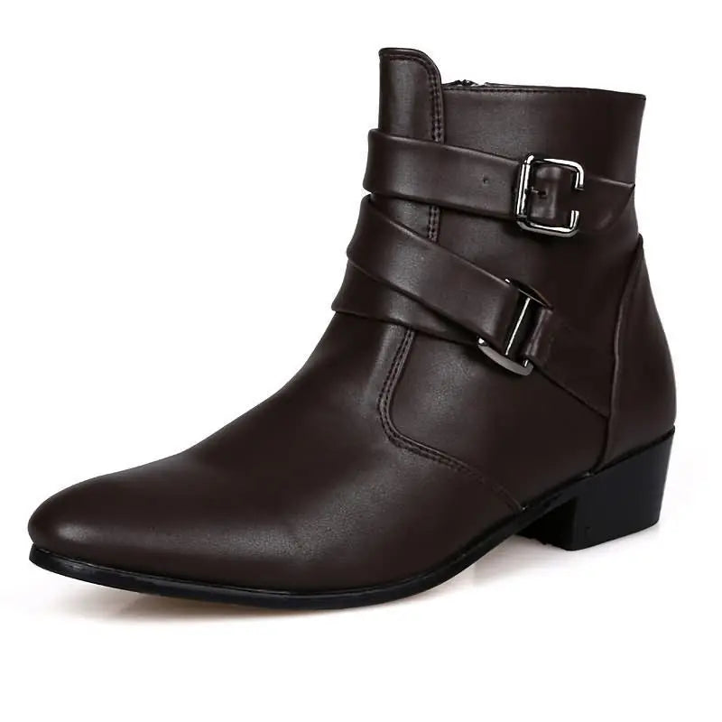 High Quality Large Size 39-47 Leather Boots Men's High Top Casual Men's Boot
