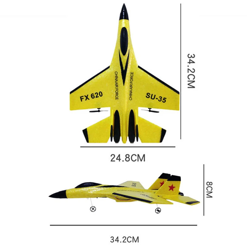 Plane Toy SU-35 RC Remote Airplanes Children Gift Assembled Flying Model Toys Outdoor Toys Outdoor Toys