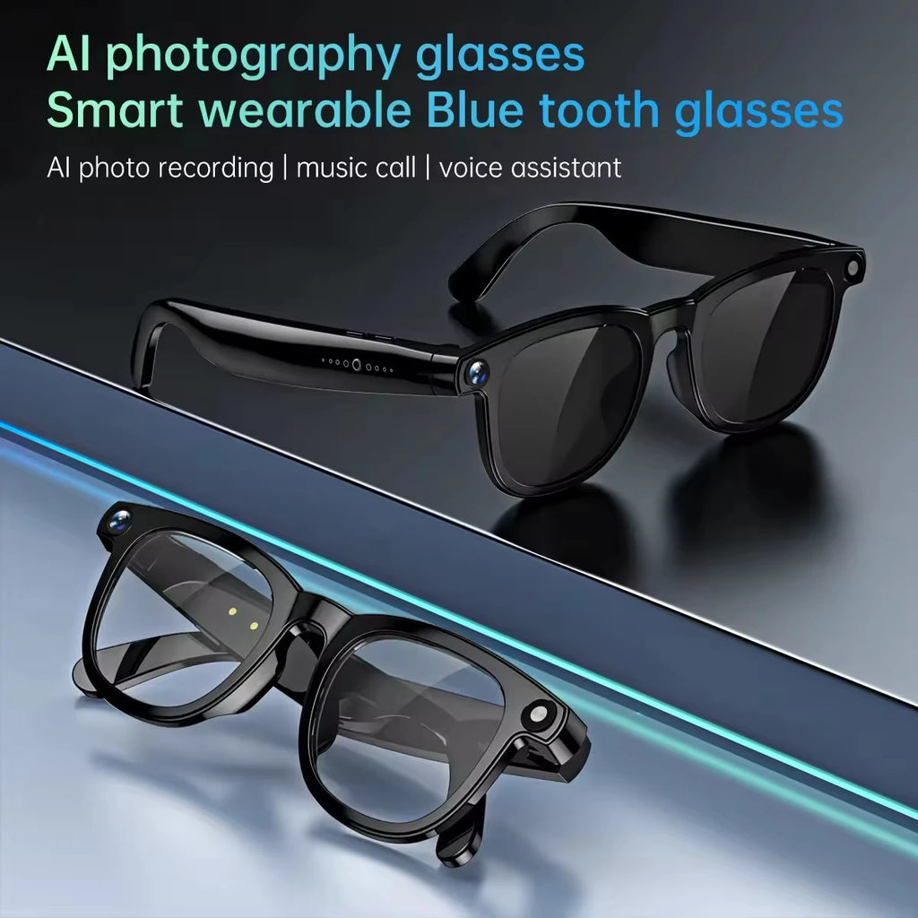 New Arrival Camera Wearable Waterproof IPX-5 800W Video Recording Touch Control Glasses BT Audio Call Outdoor Sports Smart AI