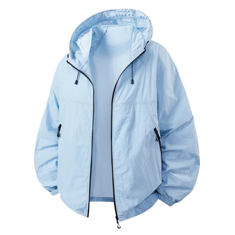 Oem Wholesale Custom Summer Thin Outdoor Casual Jackets Running Hooded Windbreaker Unisex Jacket