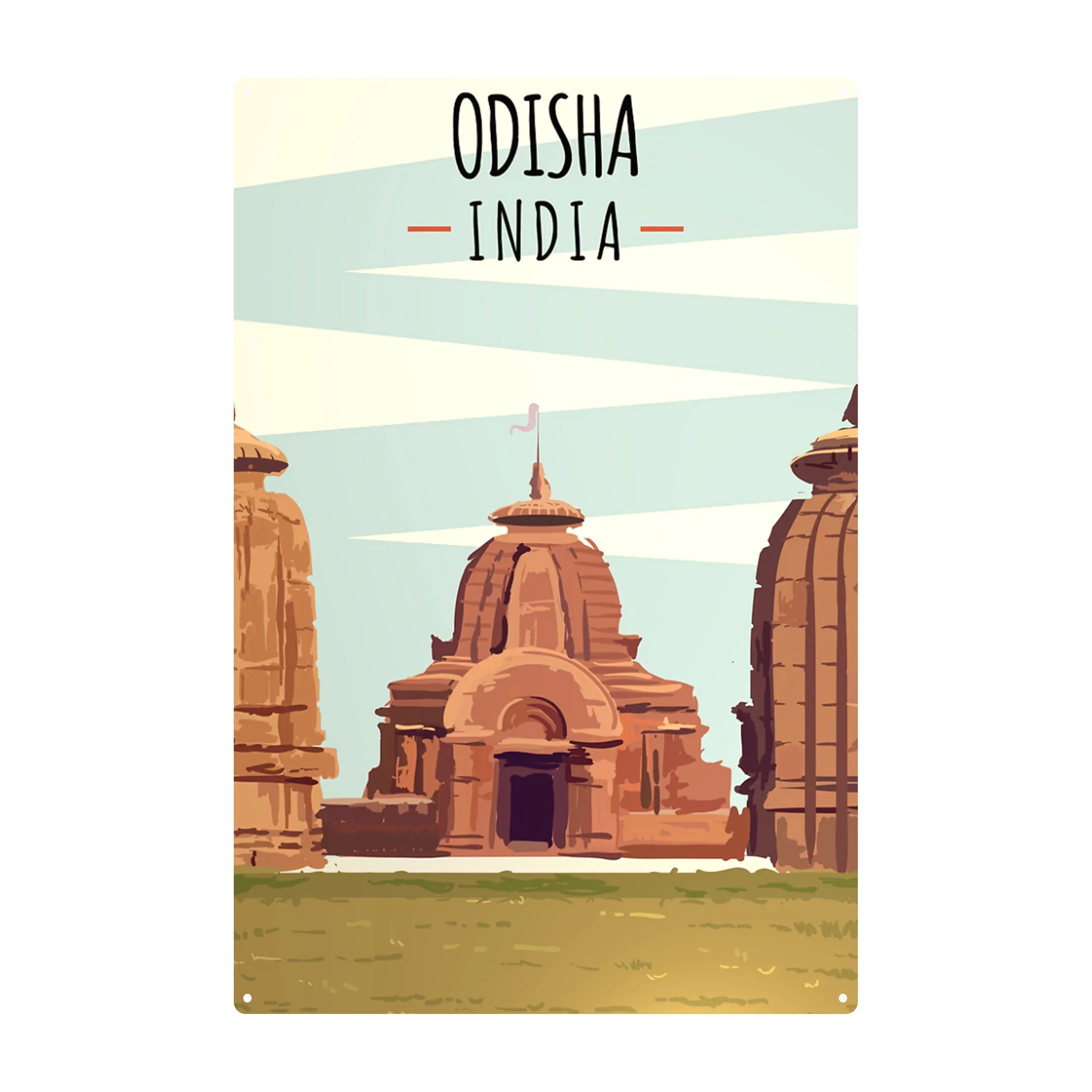 2025 Custom Retro Home Decorative Metal Sign Wholesale Tin Poster UV Printed India Scenic Spot Wall Decor From Home
