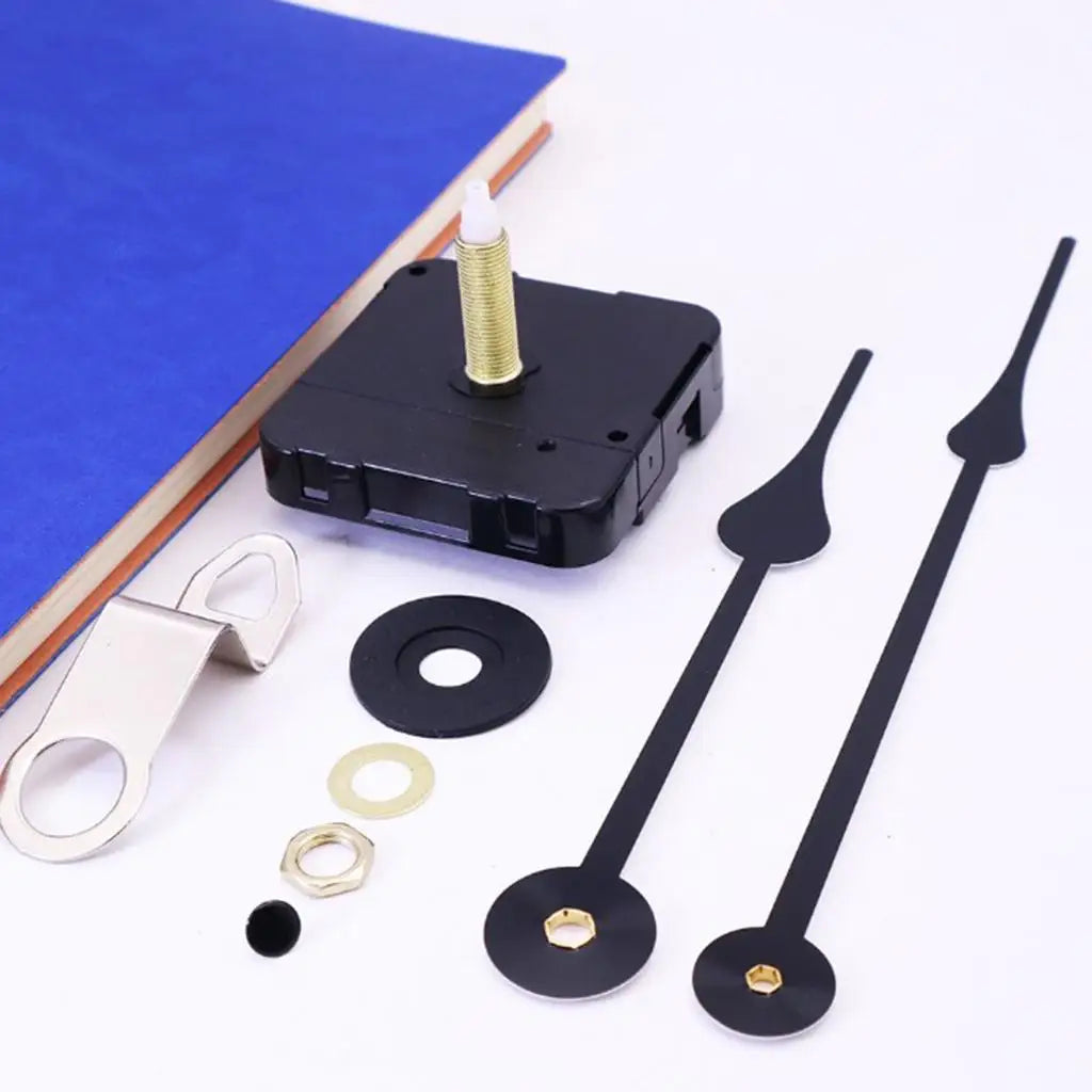 Modern DIY Quartz Clock Mechanism Movement with Long Black Hands 175mm Wall Clock for Parties Battery Powered