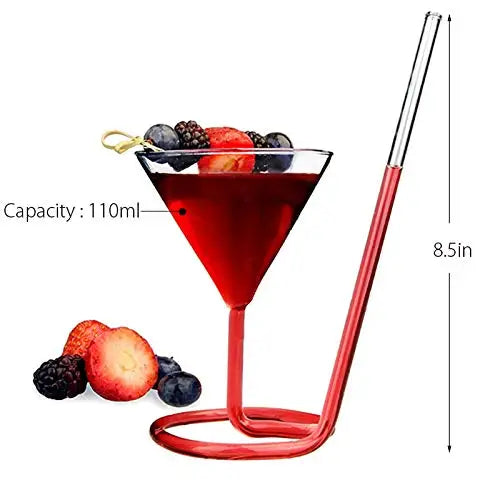 Creative Cocktail Glass - Porcupine Fish/Swan/Rose/Octopus/Bird Design Cocktail Glass, Novelty Drink Cup for KTV Bar Night Party