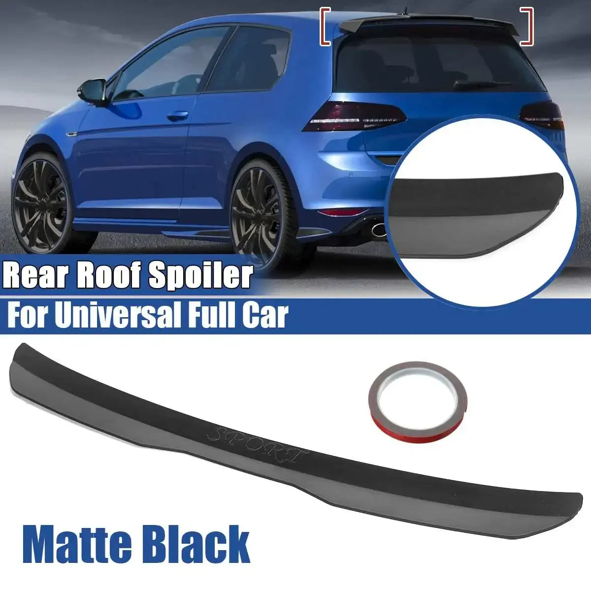 Glossy Painted Rear Roof Spoiler Wing for VW Golf 7 MK7.5 VII GTI R GTD 2014 2015 2016 2017 2018 2019/for Univeral Full Car