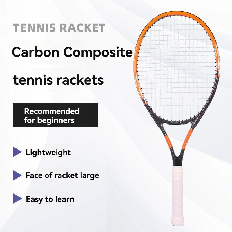27-inch High-Performance Tennis Racket Aluminum Alloy Frame Tennis Racket High-Tension Nylon Racket