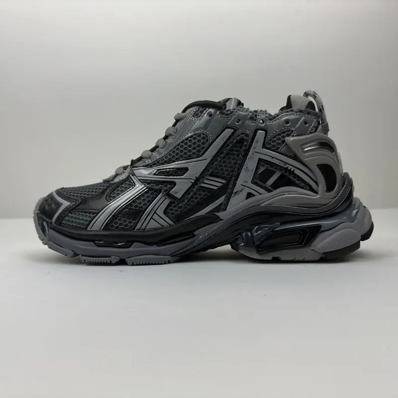 High Quality Men's Black Mesh Casual Sneakers Light Weight Anti-Slip Lace-Up Walking Shoes Fashion Trend Arch Support Spring