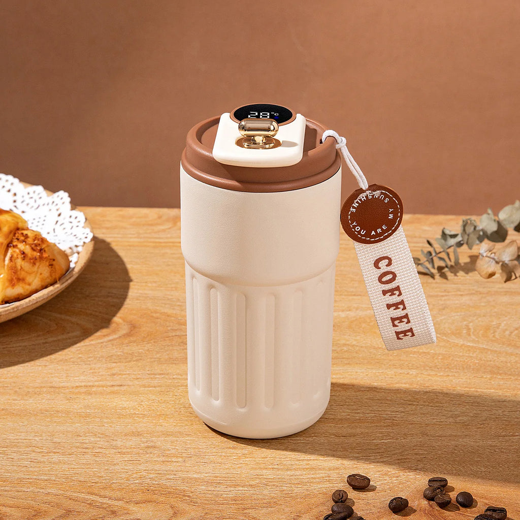 Wholesale Best Price 420 ML Stainless Steel Thermos with Smart LED Custom Logo Coffee Mug Gift Set Low MOQ Stock