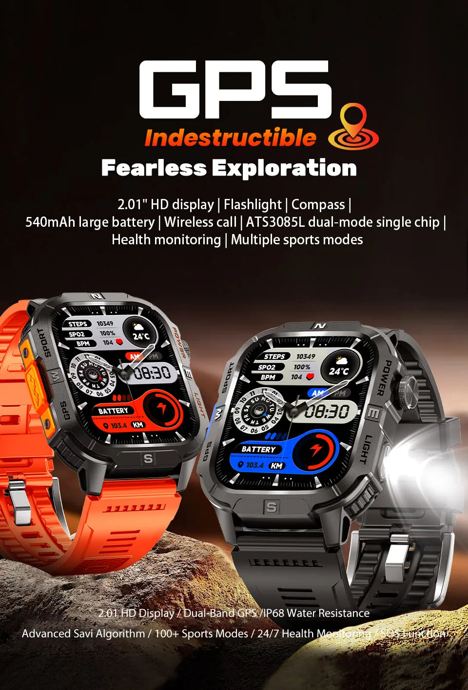 2025 New Design Stainless Steel Build Smart Watch Health Monitoring Multiple Sports Modes Wireless Call Unisex