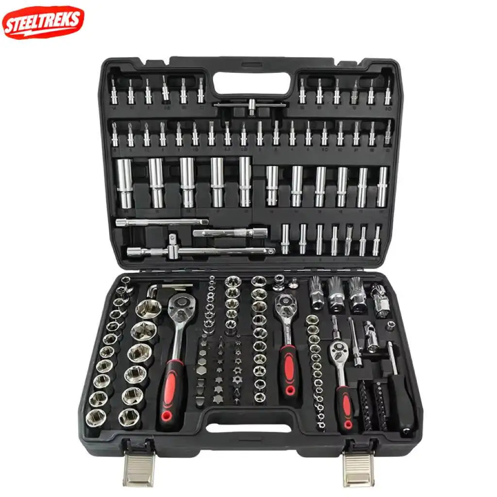 Diverse Piece Household Hand Tool Sets with Storage Case Combination Socket Set for DIY & Repair OEM Customizable Packaged Box